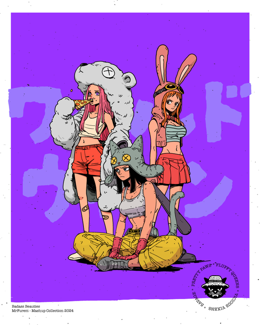 Badass Beauties - Furry Collection - One Piece Premium Matte Paper Poster