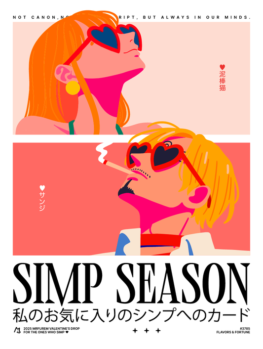 SIMP SEASON - PRINT - Nami x Sanji - Fanart - 12x16in